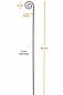 Preview: 6x Rankstab aus Metall Höhe 90 cm Pflanzstab Staudenhalter Pflanzstütze Rankhilfe in Edelrost