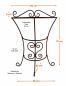 Preview: Gartentisch halbrund Edelrost B: 60 cm H: 75 cm T: 30 cm freistehend Edelrost einteilig