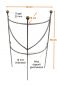 Preview: Staudenhalter halbrund H:50 B:30 T:16cm stabil massiv Vollmaterial 6 mm, Pflanzenstütze, Rankhilfe, Rankgitter