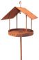 Preview: Vogelhaus zum Aufhängen oder Stellen incl Universalstab Höhe 26 cm, Breite 23 cm Edelrost