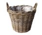 Preview: Rattankorb D30 H25cm klein mit Griffen