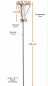 Preview: Regenmesser mit Glas  Höhe 125 cm für den Gartenliebhaber incl. Universalstab  filigran