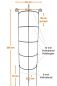 Preview: 2x Staudenhalter HUGO  halbrund stabil Höhe 200 cm, Breite 45 cm Vollmaterial Rankhilfe Pflanzstütze Rankgitter