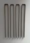 Preview: Bodenanker 40cm Flachstahl unbehandelt/roh SET=4 Stück 400x44x20 mm,  angespitzt, Bohrung 8mm