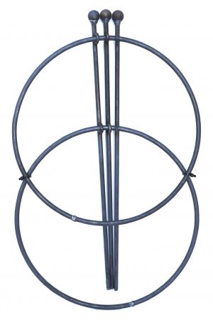 Beet-Staudenhalter Ø 30 cm Höhe 50 cm Doppelring Durchmesser 30 cm 2-facher Ring Vollmaterial 6 mm