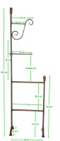 Pflanztisch Tiefe 60 cm  Höhe 200 cm PINIE 2x Böcke mit 2 Etagen und variablem Haken für 3 Etage