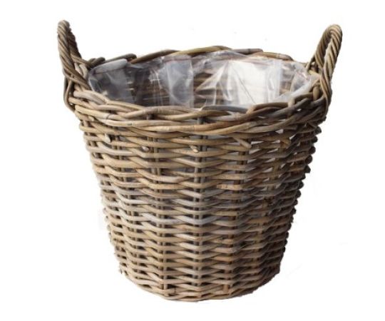 Rattankorb D30 H25cm klein mit Griffen