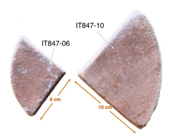 Terracotta Unterlegplatte/Fuss Piedino Tozzetto 6 LxB 6 cm, Höhe 2 cm Terra di Impruneta