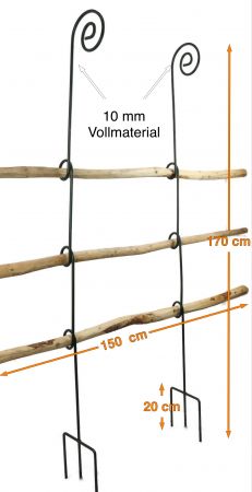 Bischofstab mit Knoten mit Holz im SET 5-tlg. Holzstangen 150 cm, Knotenstab 170 cm