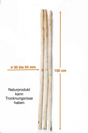 Bischofstab mit Knoten mit Holz im SET Farbe dunkelgrün matt 5-tlg. Holzstangen 150 cm, Knotenstab 170 cm pulverbeschichtet