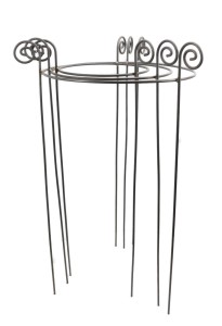 Staudenhalter BODO Rund 40 cm Metall Edelrost Höhe 95 cm, Ø 40 cm Vollmaterial  8 mm VE: 1/5