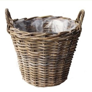 Rattankorb D40 H30cm gross mit Griffen
