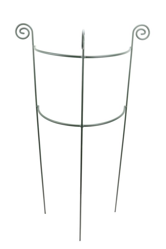 Staudenhalter HUGO halbrund Höhe 116 cm, Breite 45 cm  dunkelgrün Tiefe 22 cm  Rundeisen 8/10 mm Pulverbeschichtet/Pulververzinkt