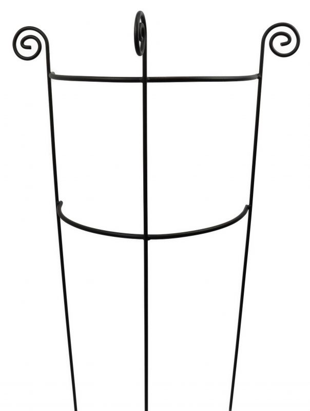 4x Staudenhalter HUGO halbrund stabil Breite 45cm Höhe 90cm 2x Halbring Höhe 80/50 Pflanzenstütze, Vollmaterial Rankhilfe,