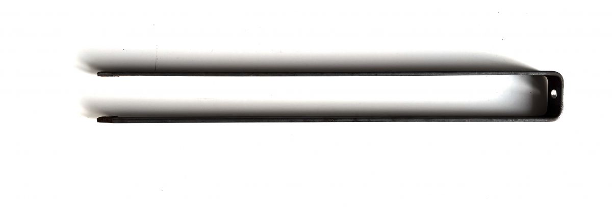 Bodenanker 40cm Flachstahl unbehandelt/roh SET=4 Stück 400x44x20 mm,  angespitzt, Bohrung 8mm