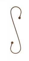 Baumhaken Länge 40 cm, stabil, massiv aus Vollmaterial schöner S-Bogen mit Kugeln in Edelrost