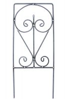 Rankgitter aus Metall 57 cm x 34 cm zum Stecken in Edelrost, Vollmaterial, Beetabgrenzung, Rankhilfe, Staudenhalter